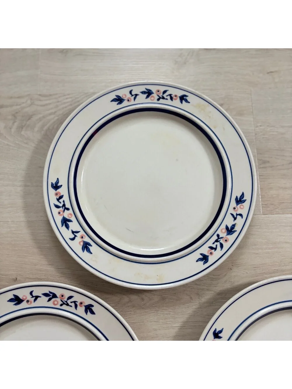 (3) Ranmaru Debonaire White Floral Dinner Plates 10.5